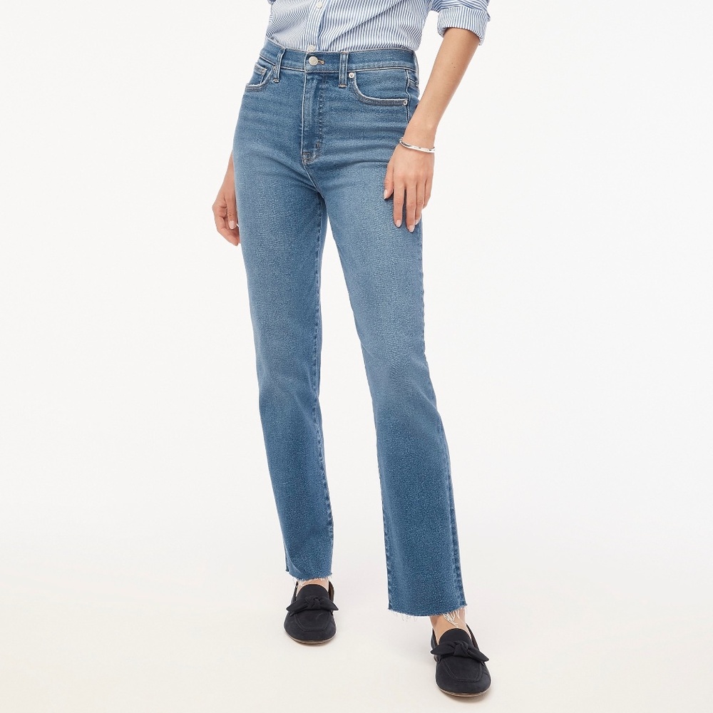 JCrew Factory Stovepipe jean with cut hem in signature stretch, Size 29, EUC